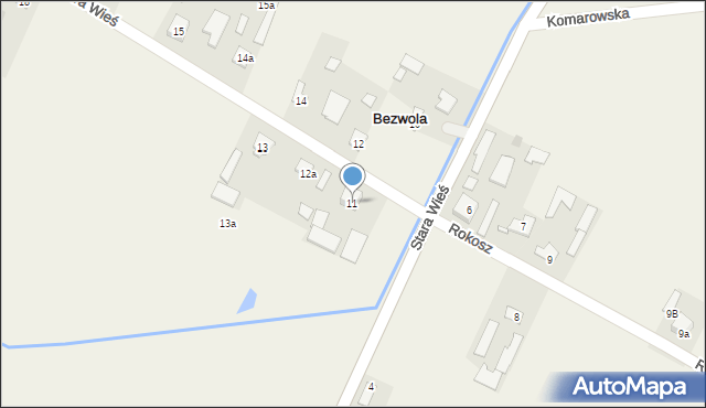Bezwola, Stara Wieś, 11, mapa Bezwola