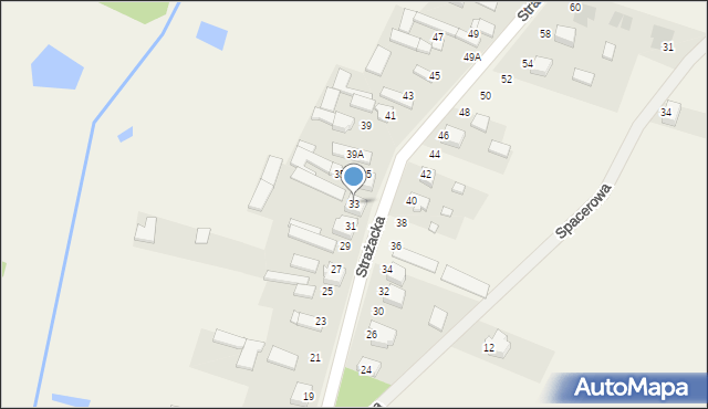 Biała, Strażacka, 33, mapa Biała
