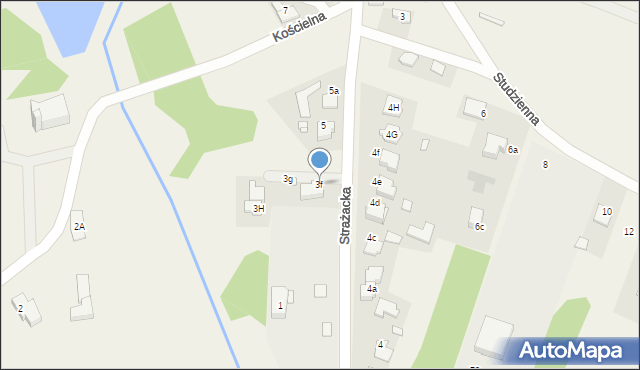 Biała, Strażacka, 3f, mapa Biała