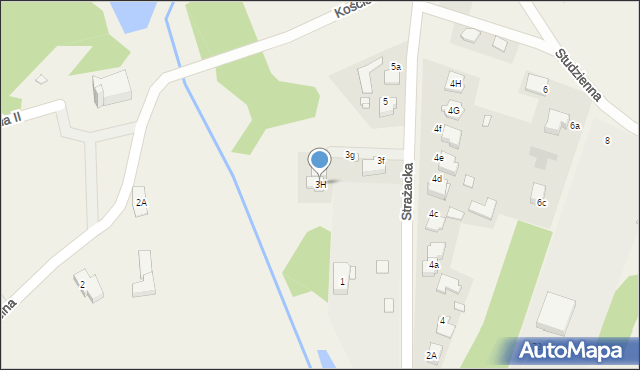 Biała, Strażacka, 3H, mapa Biała