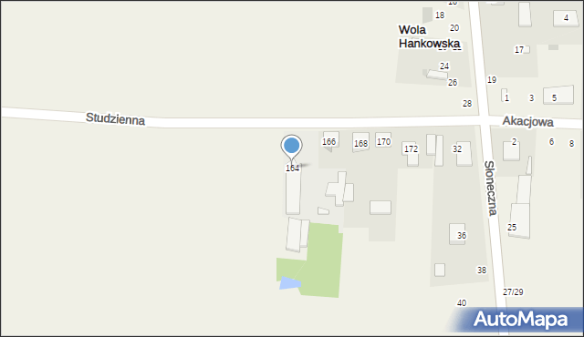 Biała, Studzienna, 164, mapa Biała