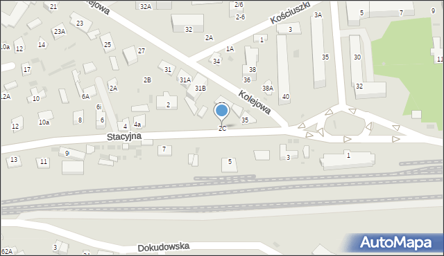 Biała Podlaska, Stacyjna, 2C, mapa Białej Podlaskiej