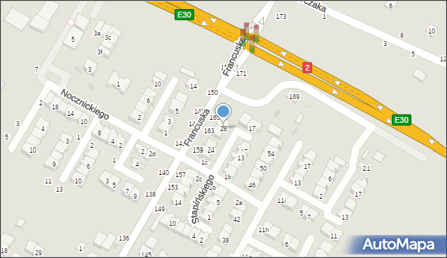 Biała Podlaska, Stapińskiego Jana, 28, mapa Białej Podlaskiej