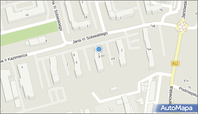 Biała Podlaska, Stefana Batorego, 4, mapa Białej Podlaskiej