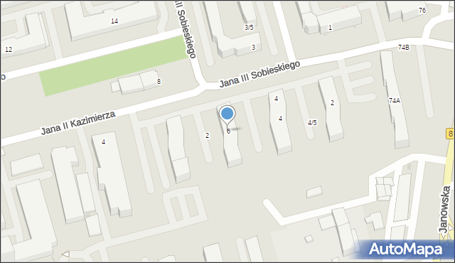 Biała Podlaska, Stefana Batorego, 6, mapa Białej Podlaskiej