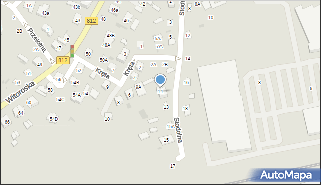 Biała Podlaska, Stodolna, 11, mapa Białej Podlaskiej