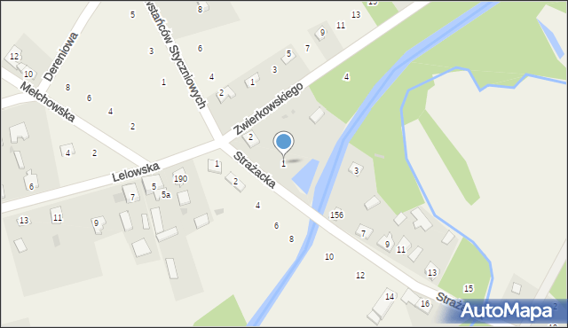 Biała Wielka, Strażacka, 1, mapa Biała Wielka