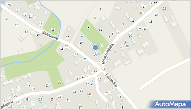 Biała Wielka, Strażacka, 21, mapa Biała Wielka