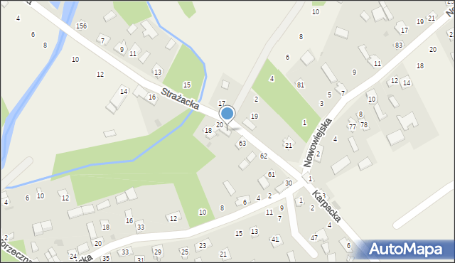 Biała Wielka, Strażacka, 22, mapa Biała Wielka