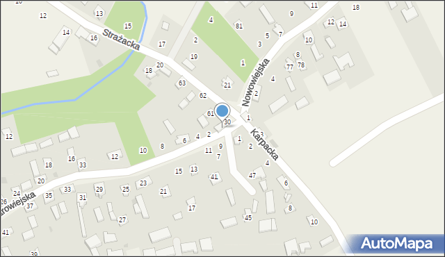 Biała Wielka, Strażacka, 32, mapa Biała Wielka