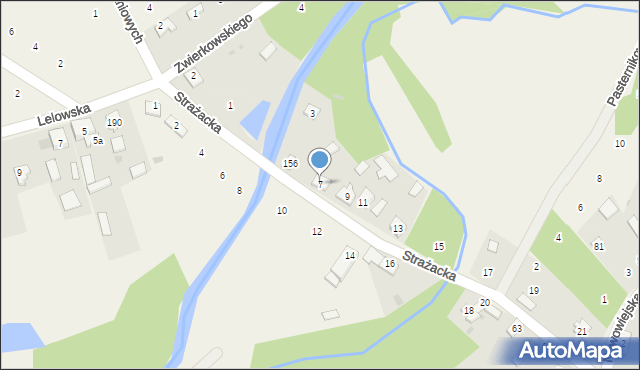 Biała Wielka, Strażacka, 7, mapa Biała Wielka