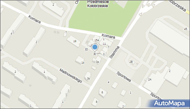 Białogard, Stamma Feliksa, 3c, mapa Białogard