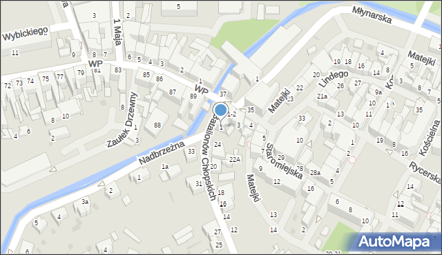 Białogard, Staromiejska, 1, mapa Białogard