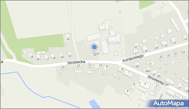 Białośliwie, Strzelecka, 22, mapa Białośliwie