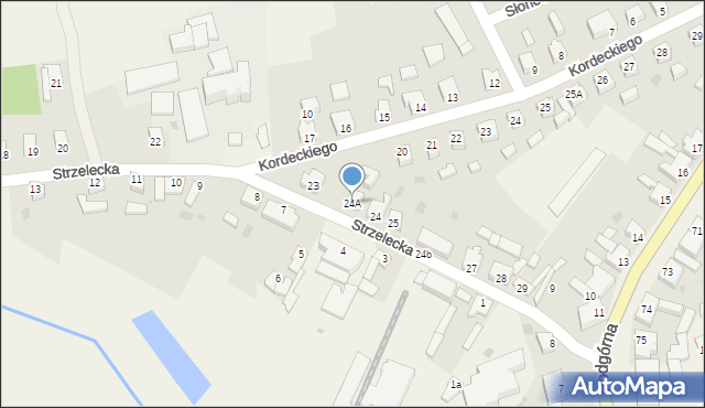 Białośliwie, Strzelecka, 24A, mapa Białośliwie