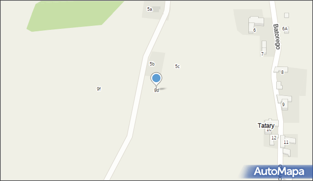 Biały Dunajec, Stefana Batorego, 9d, mapa Biały Dunajec