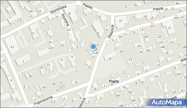 Białystok, Staszica Stanisława, 13/1, mapa Białegostoku