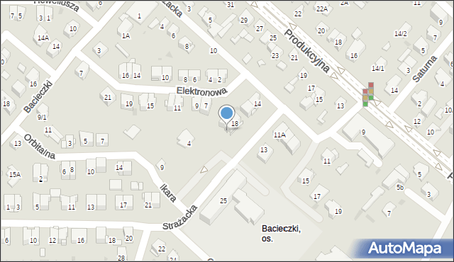 Białystok, Strażacka, 20, mapa Białegostoku