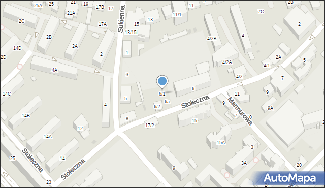 Białystok, Stołeczna, 6/1, mapa Białegostoku