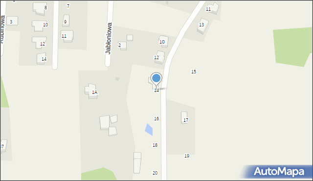 Bielkówko, Studzienna, 14, mapa Bielkówko