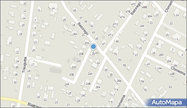 Bielsk Podlaski, Stefana Batorego, 22, mapa Bielsk Podlaski