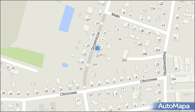 Bielsk Podlaski, Strzelnicza, 11, mapa Bielsk Podlaski