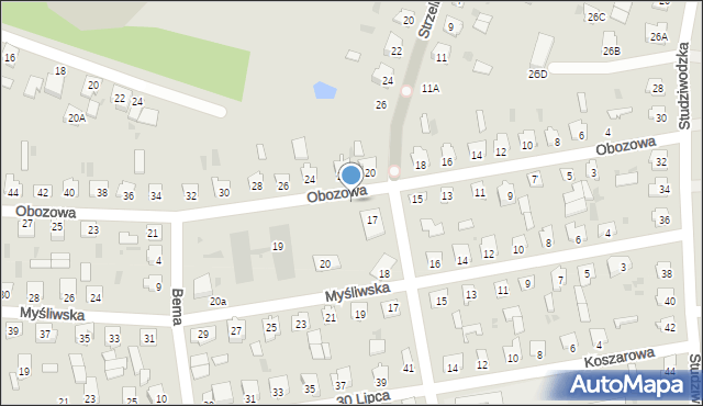 Bielsk Podlaski, Strzelnicza, 30, mapa Bielsk Podlaski