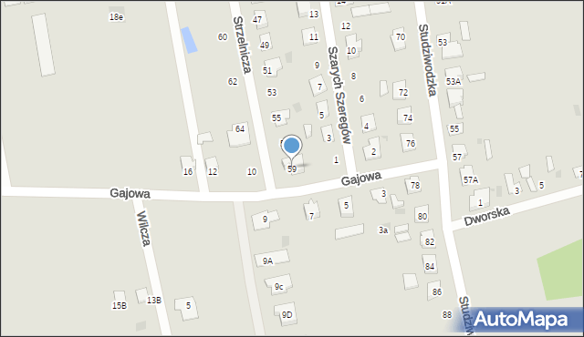 Bielsk Podlaski, Strzelnicza, 59, mapa Bielsk Podlaski