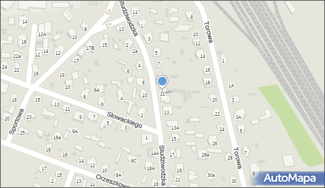 Bielsk Podlaski, Studziwodzka, 11, mapa Bielsk Podlaski