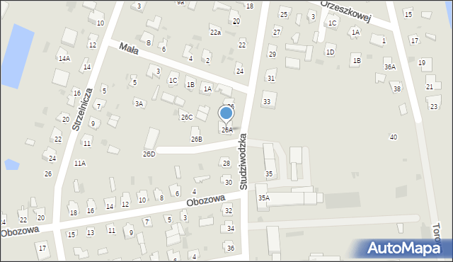 Bielsk Podlaski, Studziwodzka, 26A, mapa Bielsk Podlaski
