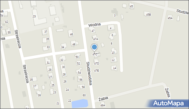 Bielsk Podlaski, Studziwodzka, 47C, mapa Bielsk Podlaski