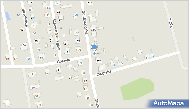 Bielsk Podlaski, Studziwodzka, 57, mapa Bielsk Podlaski