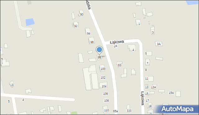 Bielsk Podlaski, Studziwodzka, 98, mapa Bielsk Podlaski