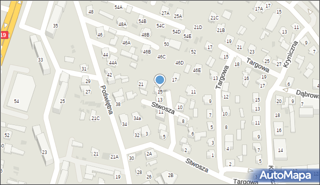 Bielsk Podlaski, Stwosza Wita, 15, mapa Bielsk Podlaski