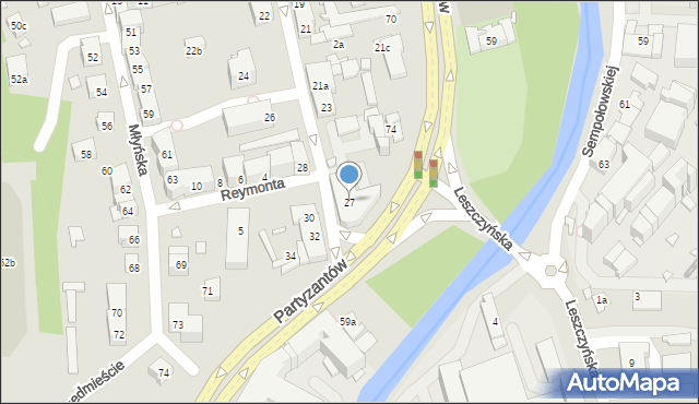 Bielsko-Biała, Stefana Batorego, 27, mapa Bielsko-Białej