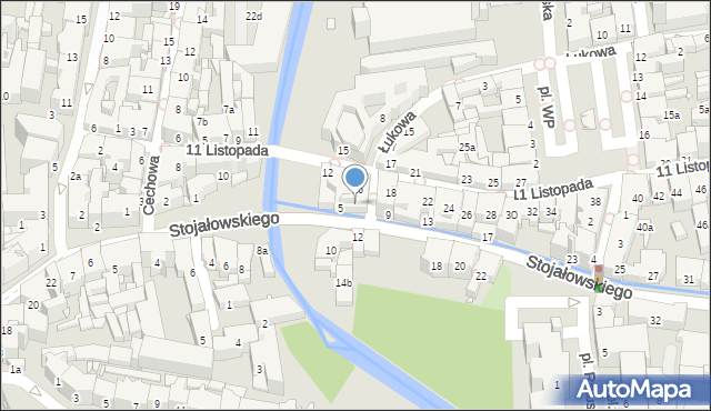 Bielsko-Biała, Stojałowskiego Stanisława, ks., 7, mapa Bielsko-Białej
