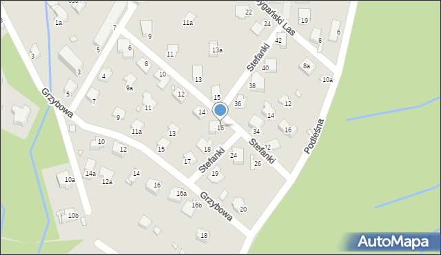 Bielsko-Biała, Stefanki, 16, mapa Bielsko-Białej