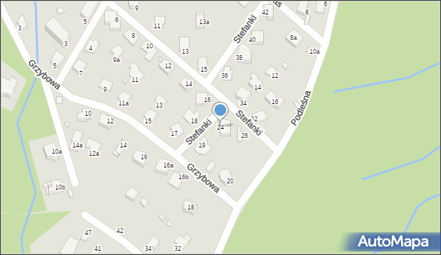 Bielsko-Biała, Stefanki, 24, mapa Bielsko-Białej