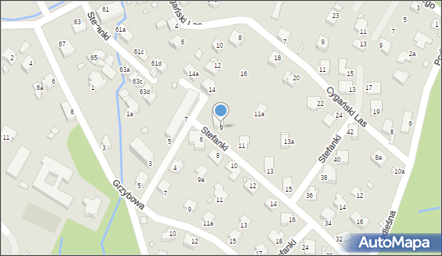 Bielsko-Biała, Stefanki, 9, mapa Bielsko-Białej