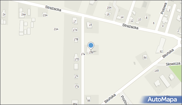 Bieniewice, Strażacka, 15b, mapa Bieniewice