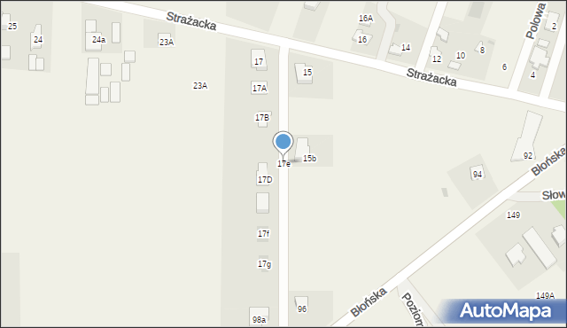 Bieniewice, Strażacka, 17e, mapa Bieniewice