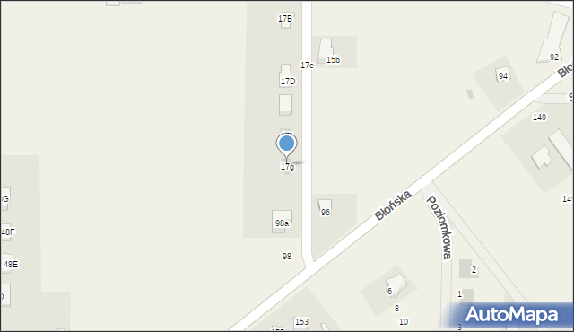 Bieniewice, Strażacka, 17g, mapa Bieniewice