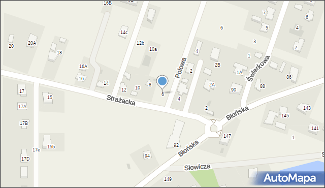 Bieniewice, Strażacka, 6, mapa Bieniewice