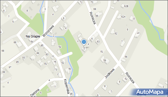 Bierna, Stroma, 2, mapa Bierna