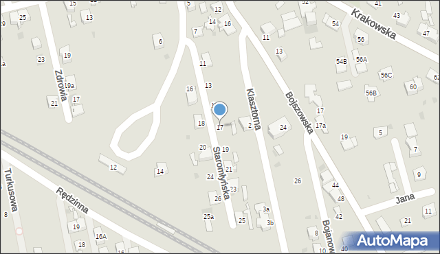 Bieruń, Staromłyńska, 17, mapa Bieruń