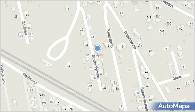 Bieruń, Staromłyńska, 19, mapa Bieruń