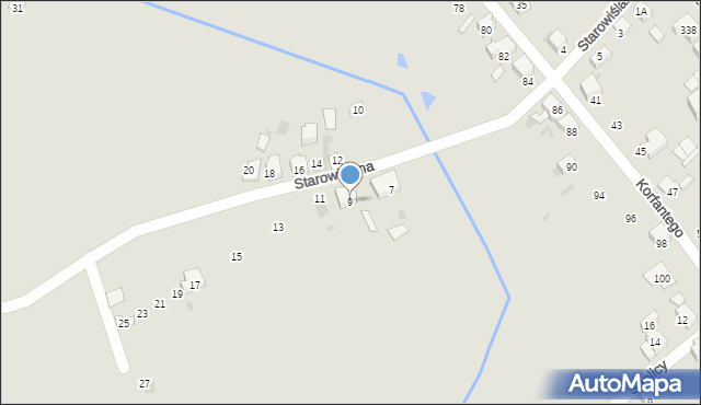 Bieruń, Starowiślana, 9, mapa Bieruń