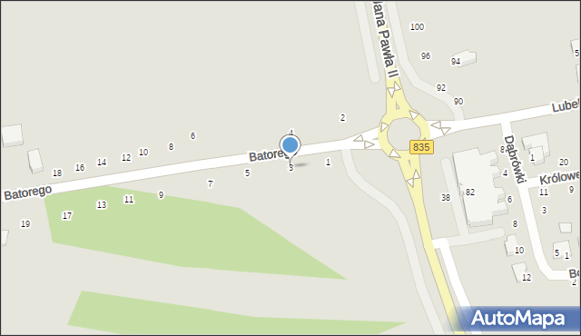 Biłgoraj, Stefana Batorego, 3, mapa Biłgoraj