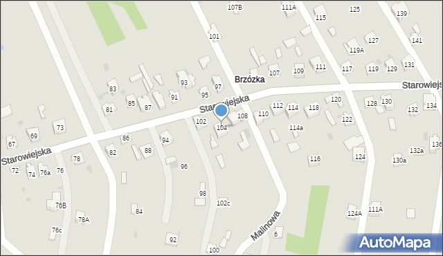 Blachownia, Starowiejska, 104, mapa Blachownia