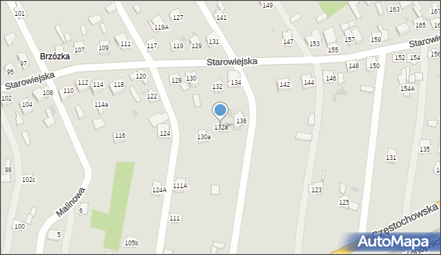 Blachownia, Starowiejska, 132a, mapa Blachownia